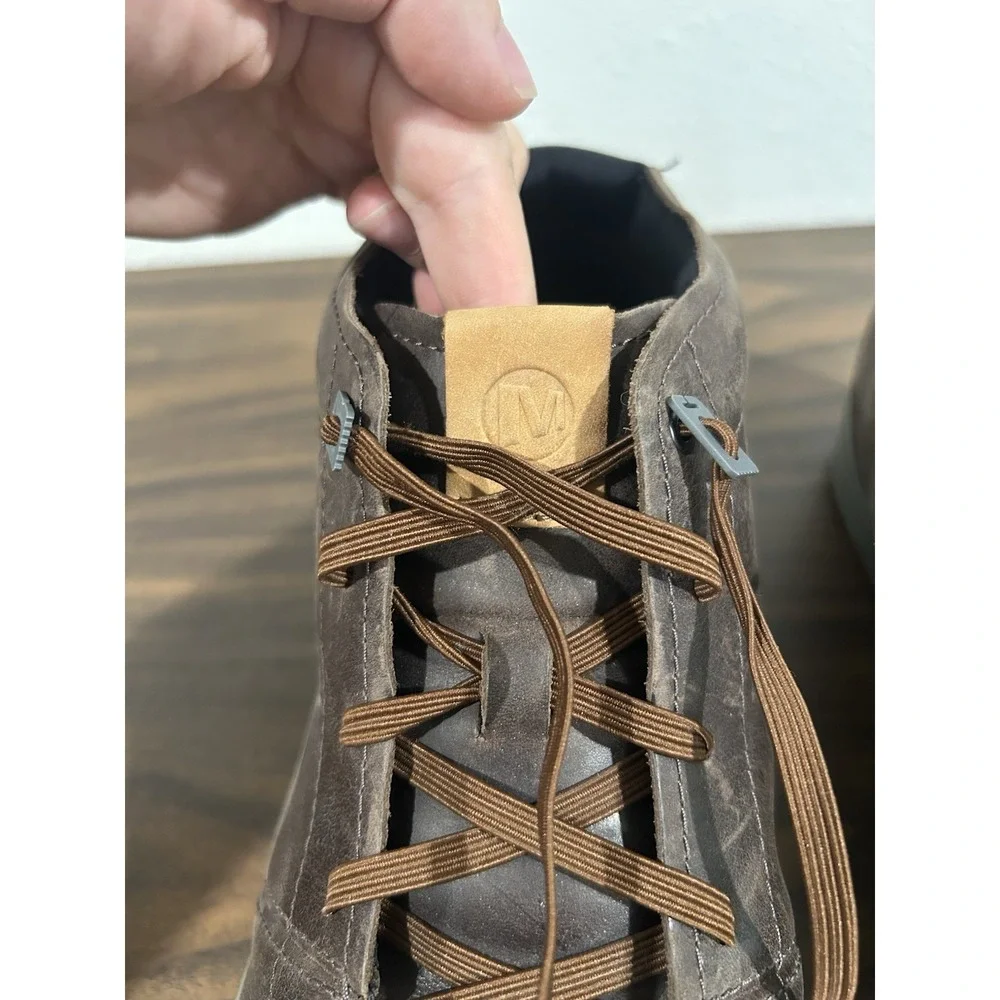 Merrell Barkley Leather Chukka Boots Rant Mid Sneaker J97079 Brown Shoes Size 15